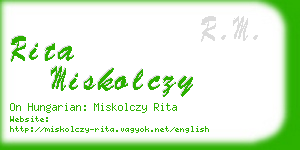 rita miskolczy business card